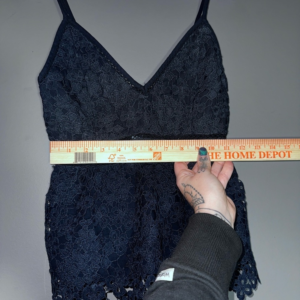 Abercrombie Lace Cami Bundle White & Navy XS NWT Coquette Y2K Fairycore - Picture 13 of 16